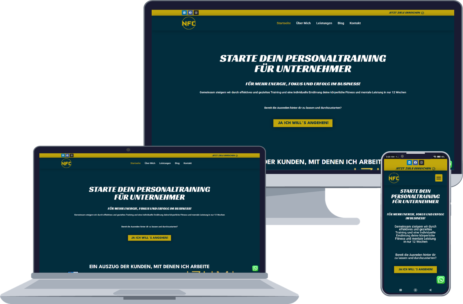 Nick Fitness Coaching - Nick Scheurenbrand Webseite